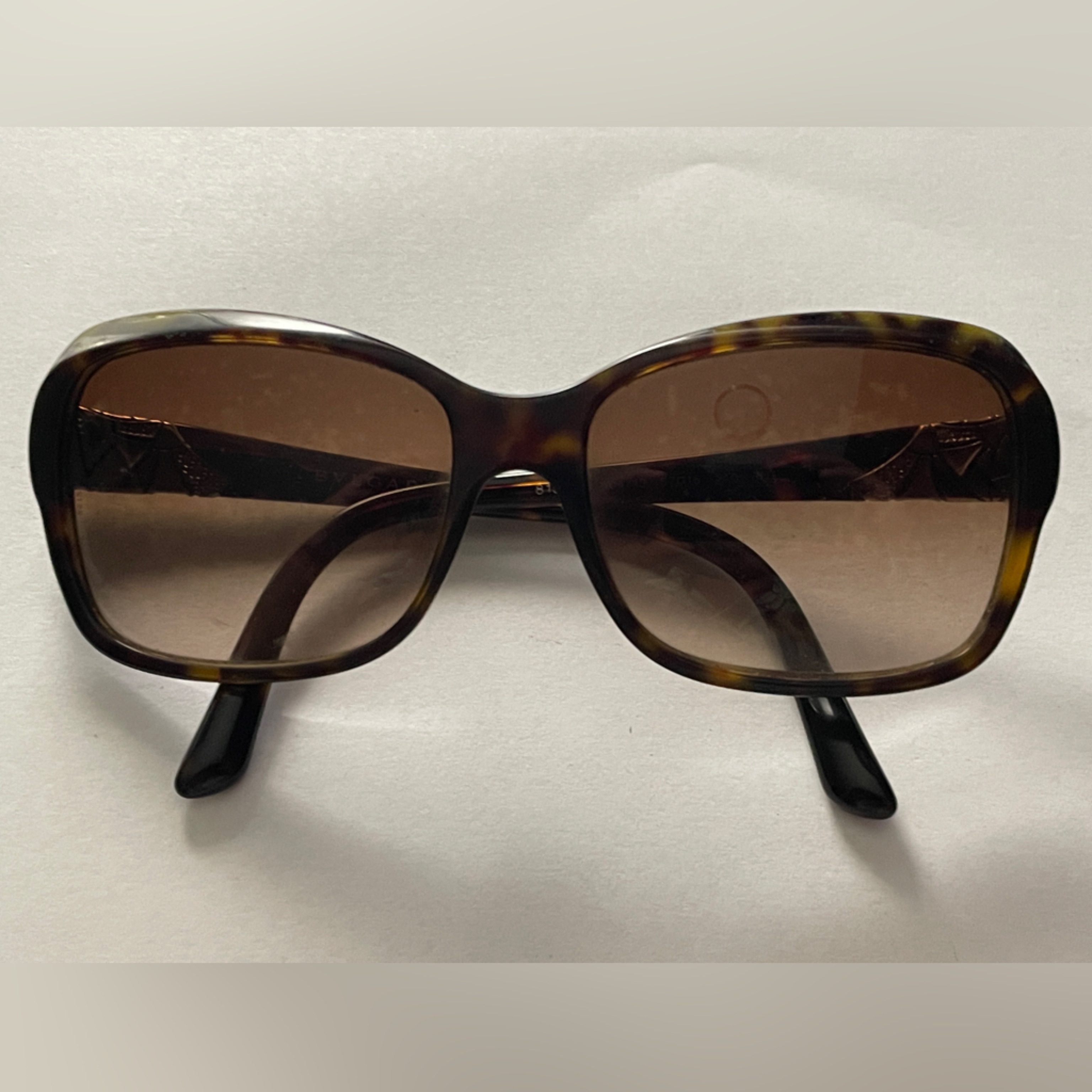 Bvlgari 8153-B 504/13 Authentic Sunglasses Made In Italy Tortoise Brown Gradient
